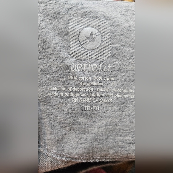 Aerie Fit US Medium Gray Hooded Top - Picture 6 of 7